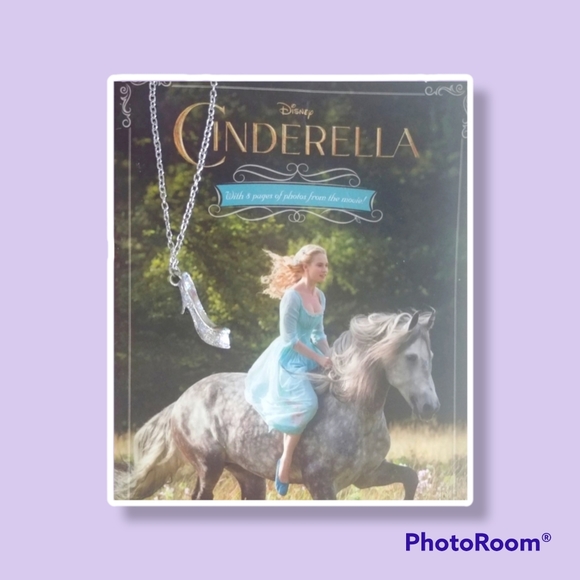 Cinderella Live Action Book & Glass Slipper Necklace - Picture 1 of 8